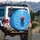 Glossy Red Cherry, Clear Blue Water Ripples, Light Reflections - Travel Essentials Gift Spare Tire Cover - 3