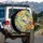 Dragonflies Stained Glass Rose Blooms - Garden Lover Gift Spare Tire Cover - 3