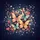 Ornate Butterflies Floral Sprigs Glowing Hearts Cosmic Sky - Home Decor Gift Spare Tire Cover - 6