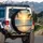 Tropical Ocean Beach Golden Sunset Palm Fronds - Vacation Travel Essential Gift Spare Tire Cover - 3