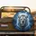 Majestic White Lion Head Scar Electric Lightning Stormy Sky – Wildlife Lover Gift Spare Tire Cover - 2