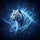 Ethereal White Tiger Profile Electric Blue Cosmic Starlight - Wildlife Lover Gift Spare Tire Cover - 6