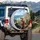 Excited Ginger Tabby Cats Coastal Highway Road Trip - Travel Gift for Cat Lover Spare Tire Cover - 3
