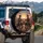 Skeletal Cowboy Figures Sharing Drinks Desert Landscape - Western Decor Gift Spare Tire Cover - 3