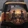 Skeletal Cowboy Figures Sharing Drinks Desert Landscape - Western Decor Gift Spare Tire Cover - 5