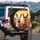 Dogs Bowtie Sunglasses Steering Wheel - Open Road Journey Gift for Dog Lover Spare Tire Cover - 3