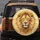 Regal Golden Lion Head Luminous Mane Ethereal Glow - Wildlife Lover Gift for Animal Lover Spare Tire Cover - 5
