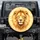 Regal Golden Lion Head Luminous Mane Ethereal Glow - Wildlife Lover Gift for Animal Lover Spare Tire Cover - 1