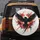 Fiery Phoenix Raven Bird Outstretched Wings - Bold Statement Decor Gift for Bird Lover Spare Tire Cover - 5
