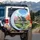 Charming House Spring Garden Stone Arch Bridge Cherry Blossom Maple - Garden Lover Gift Spare Tire Cover - 3