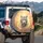 Majestic White Tiger Golden Tribal Dreamcatcher Sunset Sky - Wildlife Lover Gift Spare Tire Cover - 3