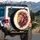 Lion Head Flower Mane with Lush Botanicals - Wildlife Lover Gift Spare Tire Cover - 3