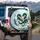 Black Eastern Dragons Misty Mountain Pagoda - Fantasy Lover Gift Spare Tire Cover - 3