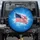 Waving American Flag Cloudy Sky - Independence Day Gift for Veterans Spare Tire Cover - 1