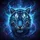 Electric Blue Tiger Head Glowing Eyes Nebula Stars - Wildlife Lover Gift Spare Tire Cover - 6