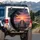Rustic Wooden Pier Reflective Water Shoreline Lush Foliage Sunset - Home Decor Gift Spare Tire Cover - 3