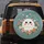 Fluffy White Cat Rosy Cheeks Pastel Spring Flowers Hearts - Cat Lover Everyday Gift Spare Tire Cover - 5