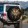 Snarling Tiger Head Facets Jungle Foliage Shards Wildlife Lover Gift Spare Tire Cover - 3