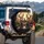 Smiling Donkeys Golden Hour Landscape - Animal Lover Gift for Donkey Enthusiasts Spare Tire Cover - 3