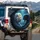 White Lion Black Panther Confrontation - Wildlife Lover Gift Spare Tire Cover - 3