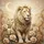 Majestic White Lion Golden Roses Crescent Moon Stars - Wildlife Decor Gift Spare Tire Cover - 6