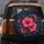 Three Pink Hibiscus Flowers Dark Green Leaves Midnight Blue - Travel Companion Gift Spare Tire Cover - 5