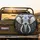 Ornate Indian Elephant Head Blue Floral Tendrils - Wildlife Lover Gift Spare Tire Cover - 2