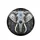 Ornate Indian Elephant Head Blue Floral Tendrils - Wildlife Lover Gift Spare Tire Cover - 4