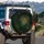 Leopard Eyes Lush Green Tropical Fern Jungle - Wildlife Lover Gift Spare Tire Cover - 3
