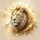 Confident White Lion Golden Eyes Golden Mane Radiant Aura - Wildlife Lover Gift for Safari Spare Tire Cover - 6