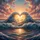 Ocean Wave Heart Sun Tropical Sunset Clouds - Ocean Lover Gift Spare Tire Cover - 6