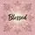 Blessed Script Golden Dust Shimmering Light Flares Delicate Flourish - Faith Lifestyle Gift Spare Tire Cover - 6