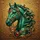Emerald Horse Head Gold Filigree - Equestrian Decor Gift for Fantasy Lover Spare Tire Cover - 6