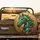 Emerald Horse Head Gold Filigree - Equestrian Decor Gift for Fantasy Lover Spare Tire Cover - 2
