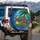 Sea Turtle Hibiscus Palm Tree Ocean Waves - Wildlife Lover Gift Spare Tire Cover - 3