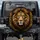 Lion Face Golden Filigree Baroque Rococo - Wildlife Lover Gift for Lion Collector Spare Tire Cover - 1