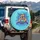 Bulldog DJ Turntables Neon Glow Music - Music Lover Gift for DJ Enthusiast Spare Tire Cover - 3