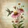 Ruby Hummingbird Pink Coneflower Daisy Musical Script - Wildlife Lover Nature Gift Spare Tire Cover - 6