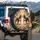 Two American Staffordshire Terriers Rugged Earth Scene - Home Decor Gift for Dog Lovers Spare Tire Cover - 3