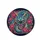 Fierce Eastern Dragon Head Blue Teal Scales Golden Horns Peonies - Dragon Lover Gift Spare Tire Cover - 4