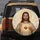 Jesus Christ Sacred Heart Golden Aura - Spiritual Journey Gift for Christian Believers Spare Tire Cover - 5