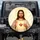 Jesus Christ Sacred Heart Golden Aura - Spiritual Journey Gift for Christian Believers Spare Tire Cover - 1