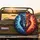 Swirling Ornate Crown Ice Fire Energy Wolf Head - Wildlife Lover Gift Spare Tire Cover - 2