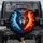 Swirling Ornate Crown Ice Fire Energy Wolf Head - Wildlife Lover Gift Spare Tire Cover - 1