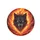 Snarling Black Wolf Head Glowing Yellow Eyes Fiery Storm Inferno - Wildlife Lover Gift Spare Tire Cover - 4