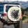 Roaring Bear Head with Glowing Golden Energy Feather Motifs Wildlife Lover Gift Spare Tire Cover - 3