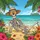 Skeleton Straw Fedora Sunglasses Tropical Beach - Home Decor Gift for Beach Lover Spare Tire Cover - 6