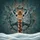 Majestic Giraffe Head, Shattered Ice Glass Snowdrift - Safari Wildlife Lover Gift Spare Tire Cover - 6