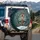 Majestic Giraffe Head, Shattered Ice Glass Snowdrift - Safari Wildlife Lover Gift Spare Tire Cover - 3