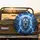 Fierce White Lion Face Electric Blue Lightning Storm - Adventure Seeker Gift Spare Tire Cover - 2